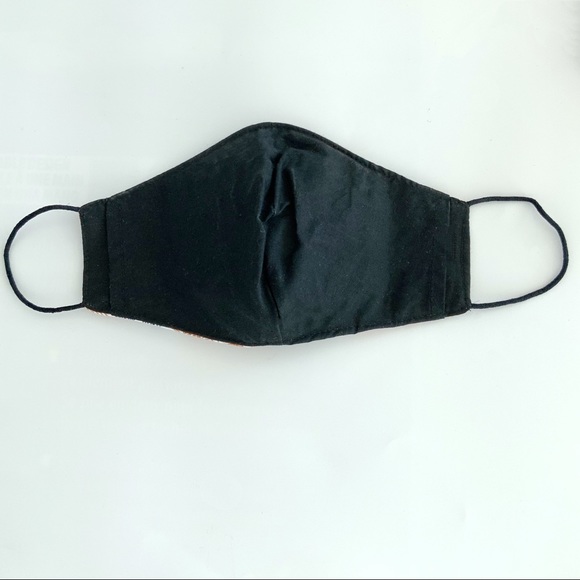 Embellished Fashion Black and Gold Face Mask - Picture 2 of 2